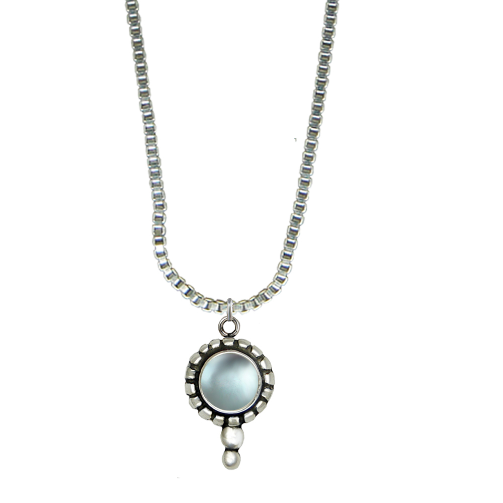 Sterling Silver Little Blue Topaz Pendant Necklace